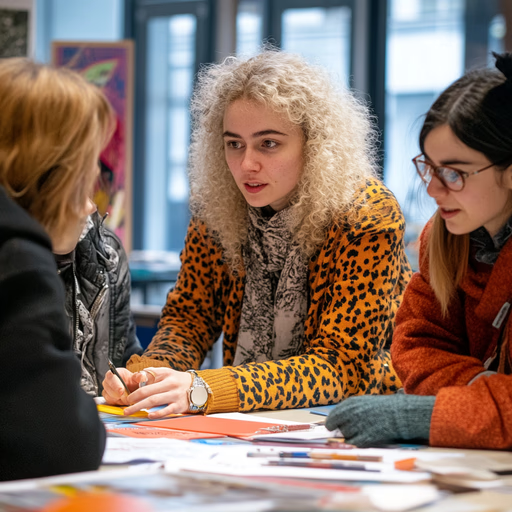 Studenten werken samen aan een project